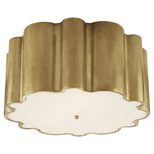 Markos Four Light Flush Mount in Natural Brass (268|AH 4021NB-FG) Markos Four Light Flush Mount in Natural Brass (268|AH 4021NB-FG)