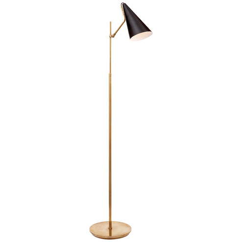 Clemente One Light Floor Lamp in Brass with Black (268|ARN 1010HAB-BLK)