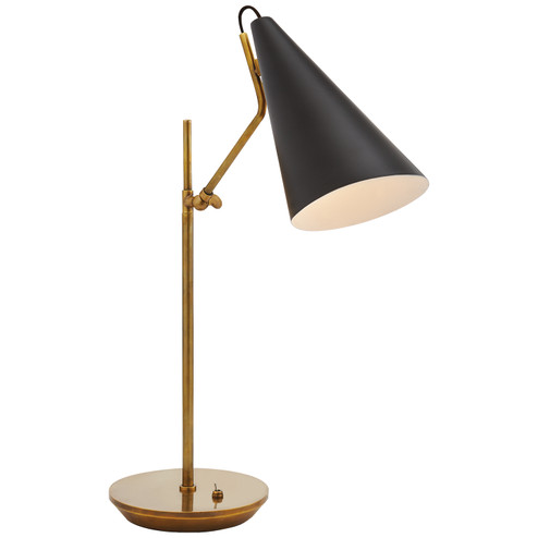 Clemente One Light Table Lamp in Brass with Black (268|ARN 3010HAB-BLK)