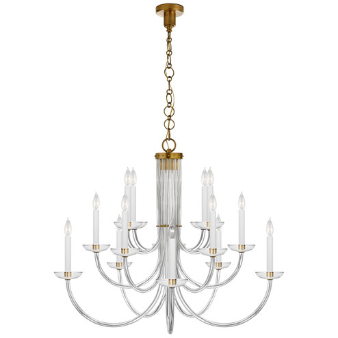 Wharton 15 Light Chandelier in Hand-Rubbed Antique Brass (268|ARN 5116HAB-CG)