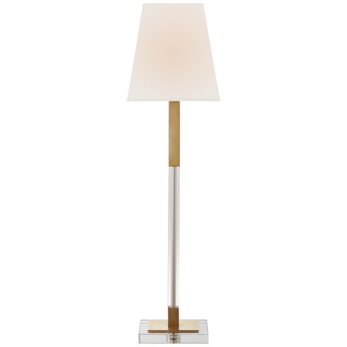 Reagan One Light Buffet Lamp in Antique-Burnished Brass and Crystal (268|CHA 8989AB/CG-L)
