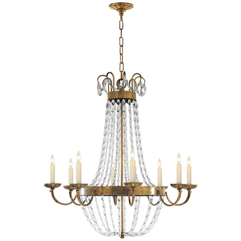 Paris Flea Market Eight Light Chandelier in Antique-Burnished Brass (268|CHC 1408AB-SG)