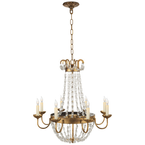Paris Flea Market Eight Light Chandelier in Gilded Iron (268|CHC 1426GI-SG)