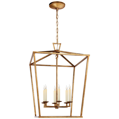 Darlana Six Light Lantern in Gilded Iron (268|CHC 2176GI)