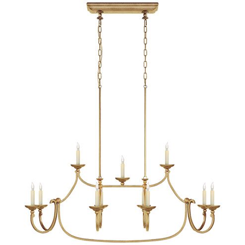 Flemish 11 Light Linear Pendant in Gilded Iron (268|CHC 5495GI)