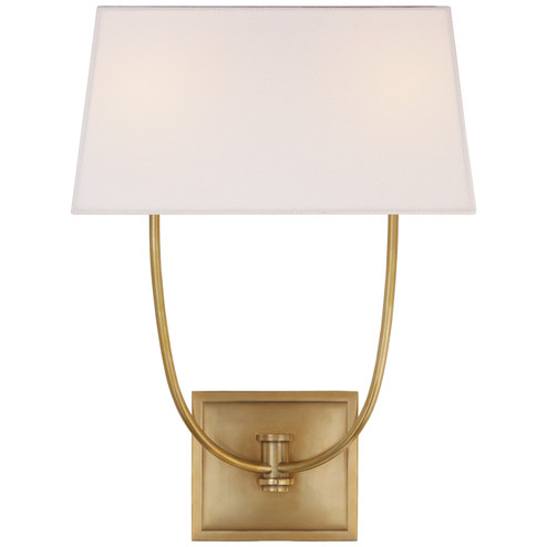 Venini Two Light Wall Sconce in Antique-Burnished Brass (268|CHD 2621AB-L)