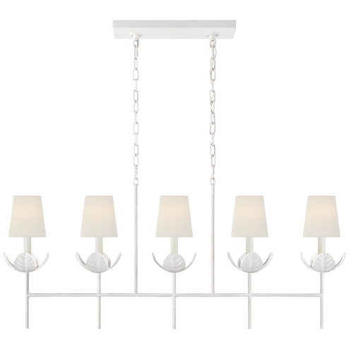 Illana Five Light Linear Chandelier in Plaster White (268|JN 5630PW-L)