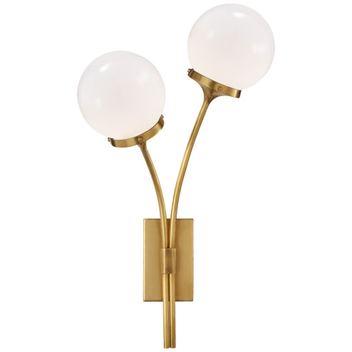 Prescott Two Light Wall Sconce in Soft Brass (268|KS 2407SB-WG)