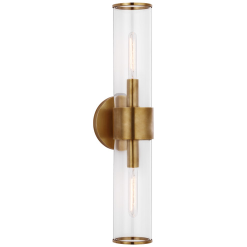 Liaison Two Light Wall Sconce in Antique-Burnished Brass (268|KW 2118AB-CG)