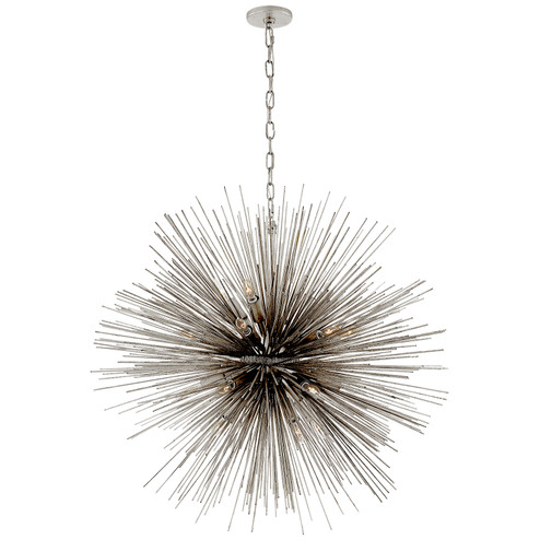 Strada 20 Light Chandelier in Burnished Silver Leaf (268|KW 5072BSL)