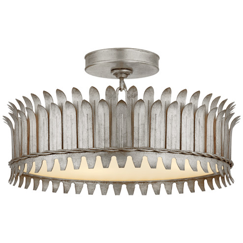 Leslie LED Semi-Flush Mount in Burnished Silver Leaf (268|SK 4206BSL)