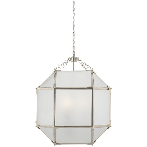 Morris Three Light Lantern in Polished Nickel (268|SK 5009PN-FG)