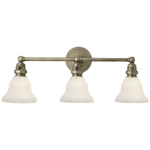 Boston Three Light Wall Sconce in Antique Nickel (268|SL 2933AN/SLEG-WG)