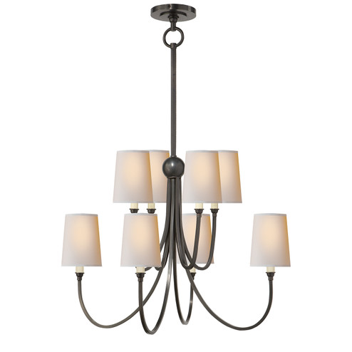 Reed Eight Light Chandelier in Bronze (268|TOB 5010BZ-NP)
