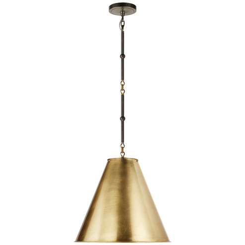 Goodman One Light Pendant in Bronze with Antique Brass (268|TOB 5090BZ/HAB-HAB)