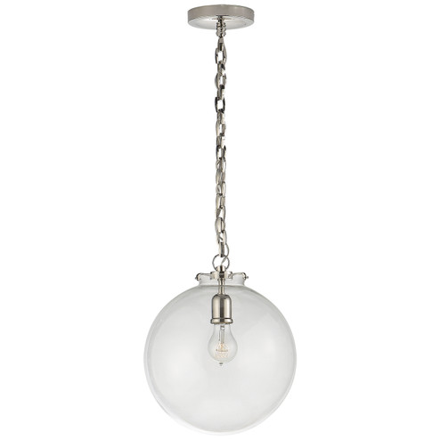 Katie Globe One Light Pendant in Polished Nickel (268|TOB 5226PN/G4-CG)