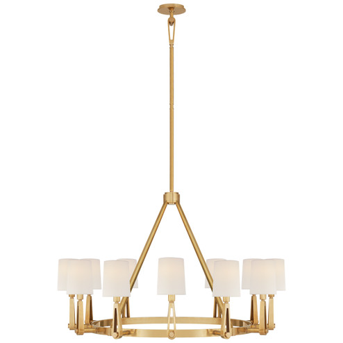 Alpha 12 Light Chandelier in Hand-Rubbed Antique Brass (268|TOB 5512HAB-L)