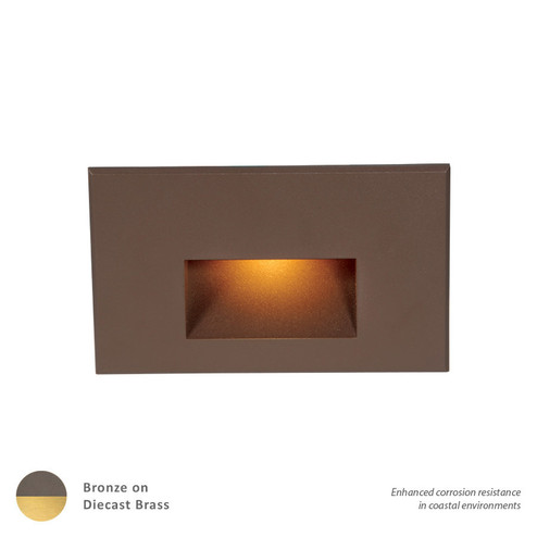 4011 LED Step and Wall Light in Bronze on Brass (34|4011-AMBBR)