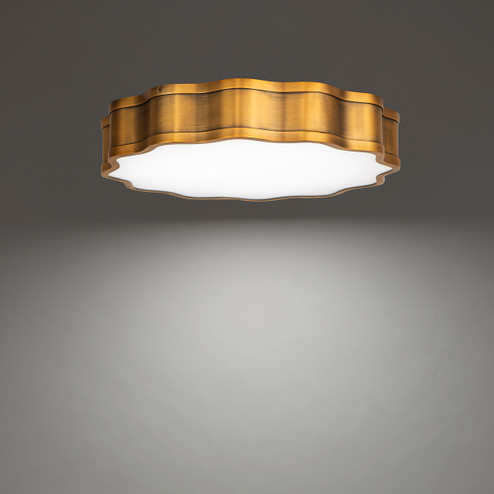 Vaughan LED Flush Mount in Aged Brass (34|FM-67116-AB)