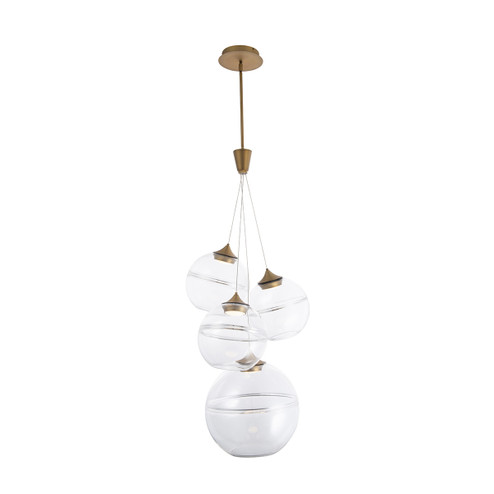 Bistro LED Pendant in Aged Brass (34|PD-20004-AB)