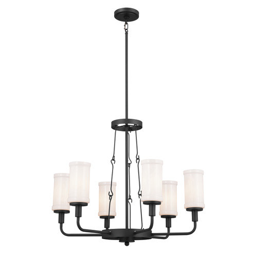 Vetivene Six Light Chandelier in Textured Black (12|52451BKT)