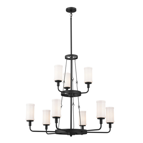 Vetivene Nine Light Chandelier in Textured Black (12|52452BKT)