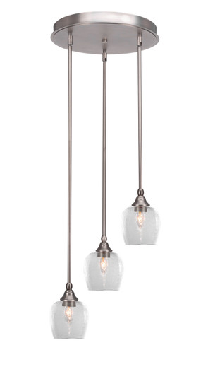 Empire Three Light Cluster Pendalier in Brushed Nickel (200|2143-BN-4810)