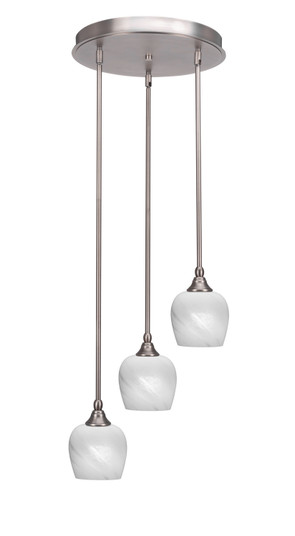 Empire Three Light Cluster Pendalier in Brushed Nickel (200|2143-BN-4811)