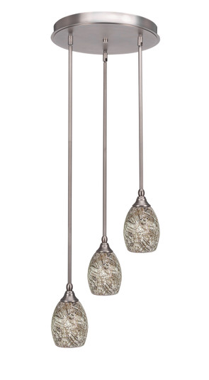 Empire Three Light Cluster Pendalier in Brushed Nickel (200|2143-BN-5054)