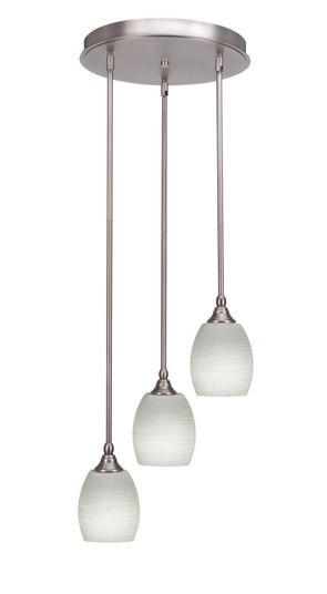 Empire Three Light Cluster Pendalier in Brushed Nickel (200|2143-BN-615)