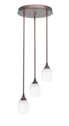 Empire Three Light Cluster Pendalier in Bronze (200|2143-BRZ-4021)