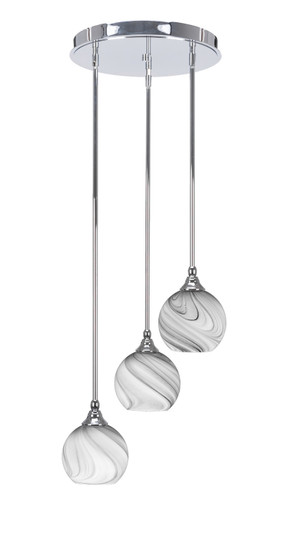 Empire Three Light Cluster Pendalier in Chrome (200|2143-CH-4109)