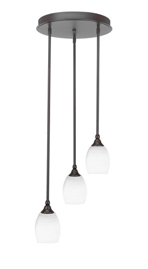 Empire Three Light Cluster Pendalier in Dark Granite (200|2143-DG-4021)