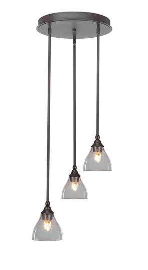 Empire Three Light Cluster Pendalier in Dark Granite (200|2143-DG-4760)