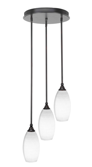 Empire Three Light Cluster Pendalier in Espresso (200|2143-ES-4041)