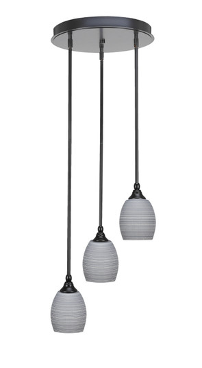 Empire Three Light Cluster Pendalier in Matte Black (200|2143-MB-4022)