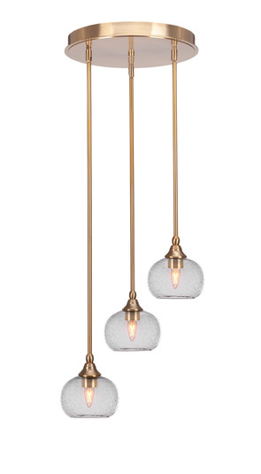 Empire Three Light Cluster Pendalier in New Age Brass (200|2143-NAB-202)