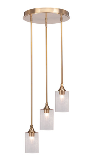 Empire Three Light Cluster Pendalier in New Age Brass (200|2143-NAB-300)