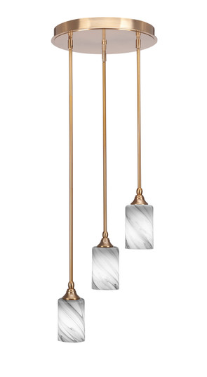Empire Three Light Cluster Pendalier in New Age Brass (200|2143-NAB-3009)