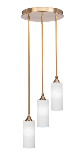 Empire Three Light Cluster Pendalier in New Age Brass (200|2143-NAB-4091)