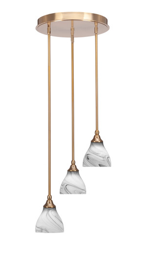 Empire Three Light Cluster Pendalier in New Age Brass (200|2143-NAB-4769)