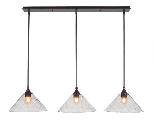 Stem Three Light Linear Pendalier in Dark Granite (200|36-DG-2122)