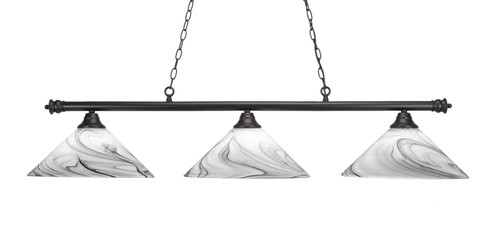 Oxford Three Light Billiard/Island in Matte Black (200|373-MB-2169)