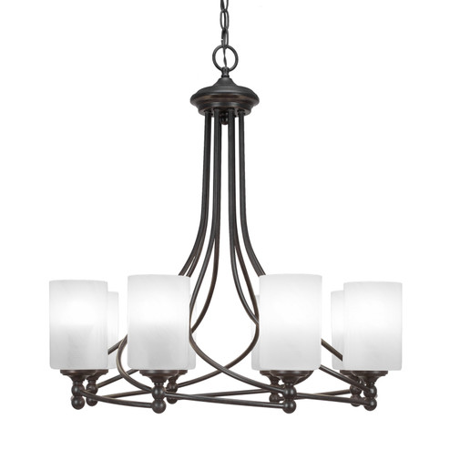 Capri Eight Light Chandelier in Dark Granite (200|908-DG-3001)