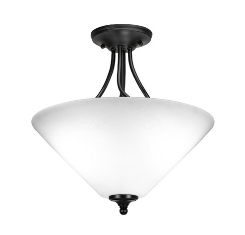 Capri Three Light Semi-Flush Mount in Matte Black (200|909-MB-2161)