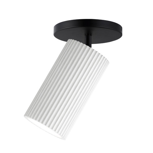 Pleat LED Wall Sconce / Flush Mount in White / Black (86|E25039-WTBK)