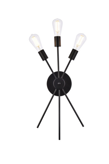 Lucca Three Light Bath Sconce in black (173|LD640W10BK)