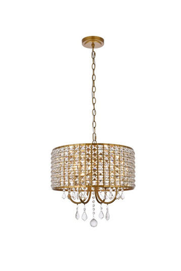 Elise Four Light Pendant in brass (173|LD713D17BR)