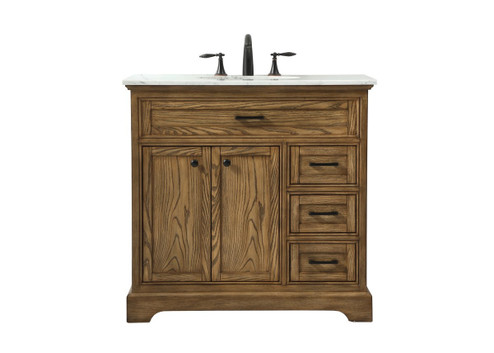 Americana Single Bathroom Vanity in Driftwood (173|VF15036DW)