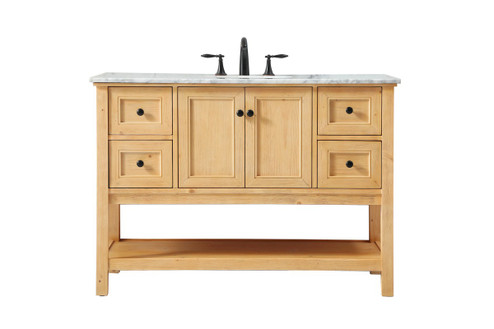 Metropolis Single Bathroom Vanity in natural wood (173|VF27048NW)